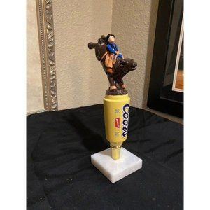 COPY - RARE!! Coors Banquet Bull Riding Rodeo Beer Tap Handle